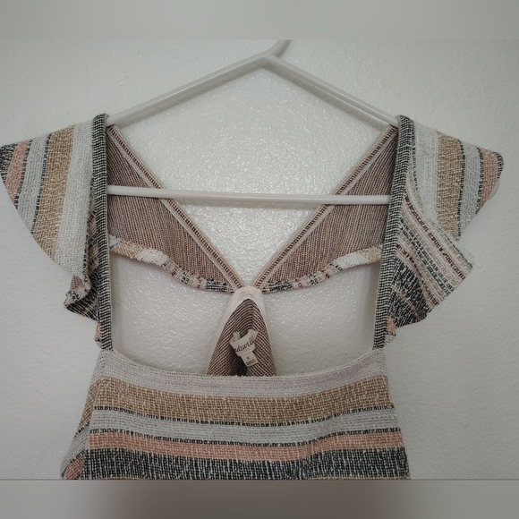 Madewell Women's Textured Knit Top in Neutral Stripes Sz Small - Picture 7 of 8